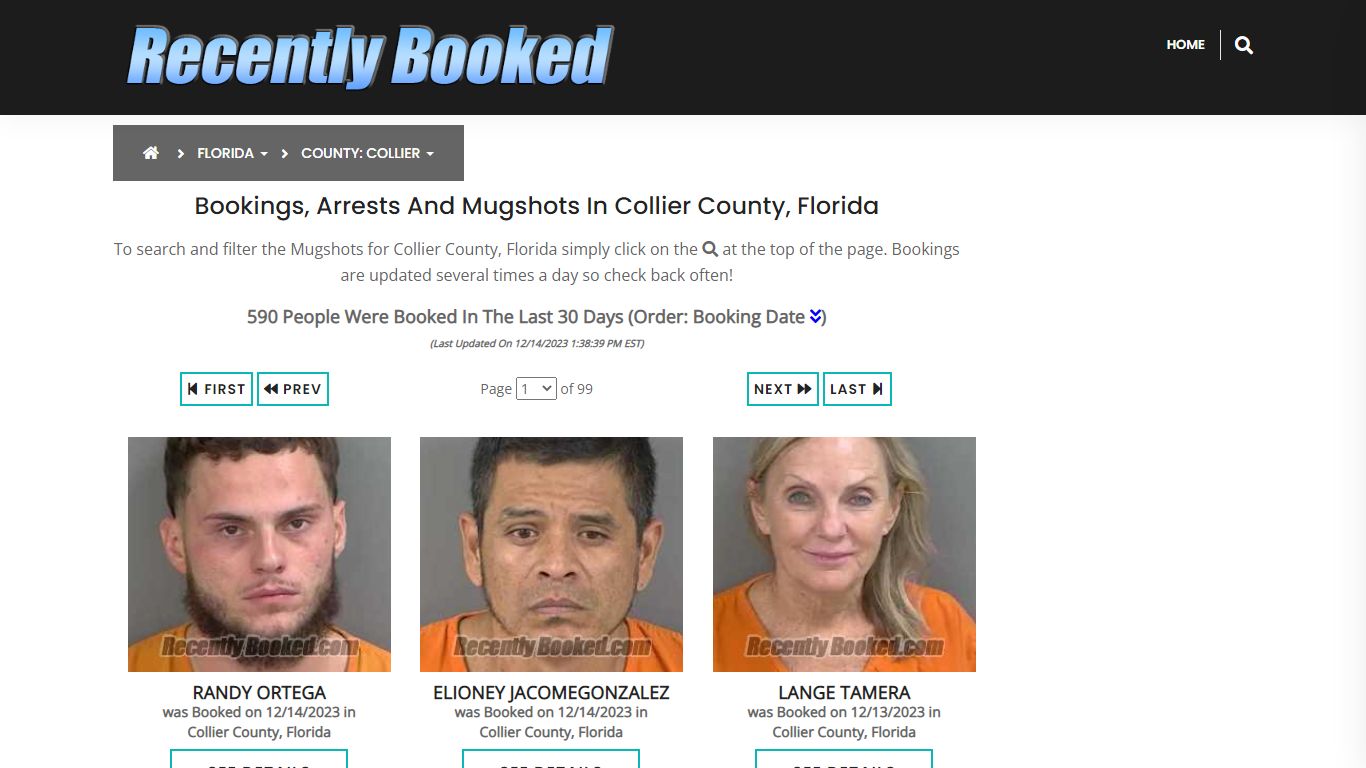 Recent bookings, Arrests, Mugshots in Collier County, Florida